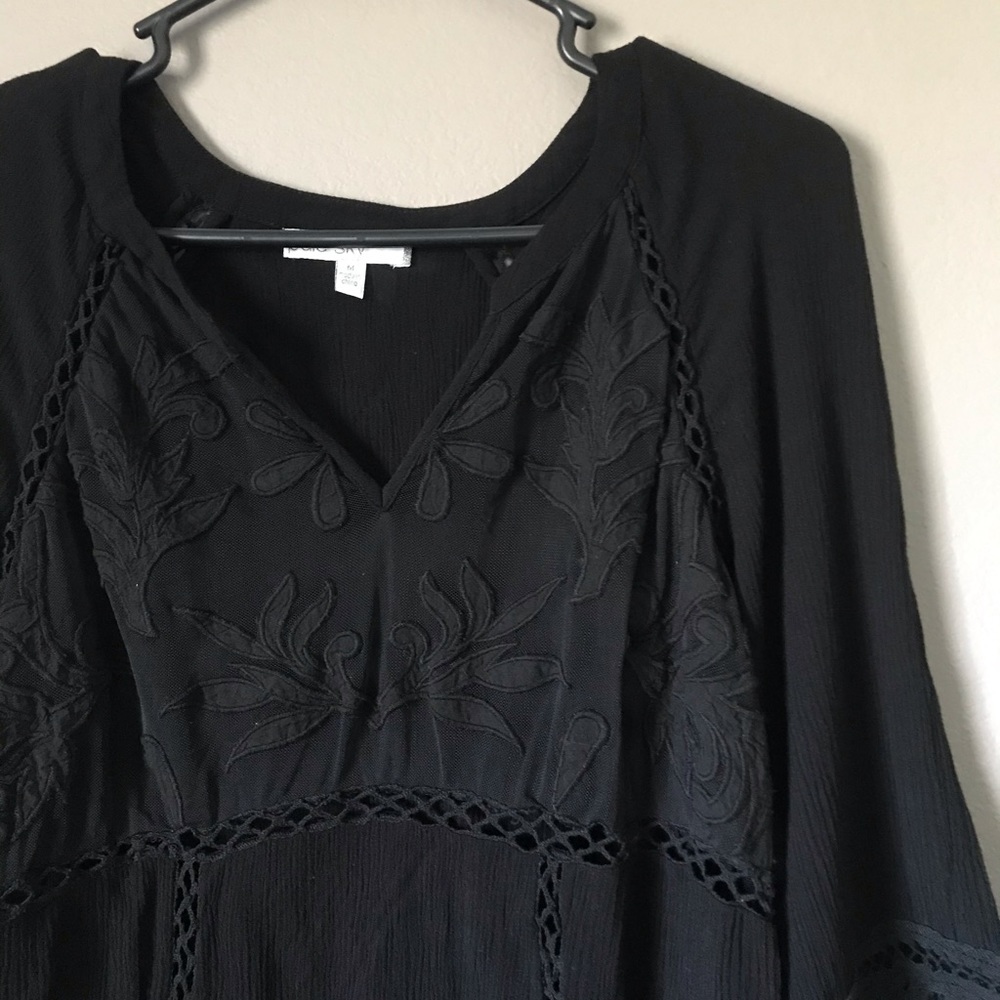 Lace Trimmed Tunic Top